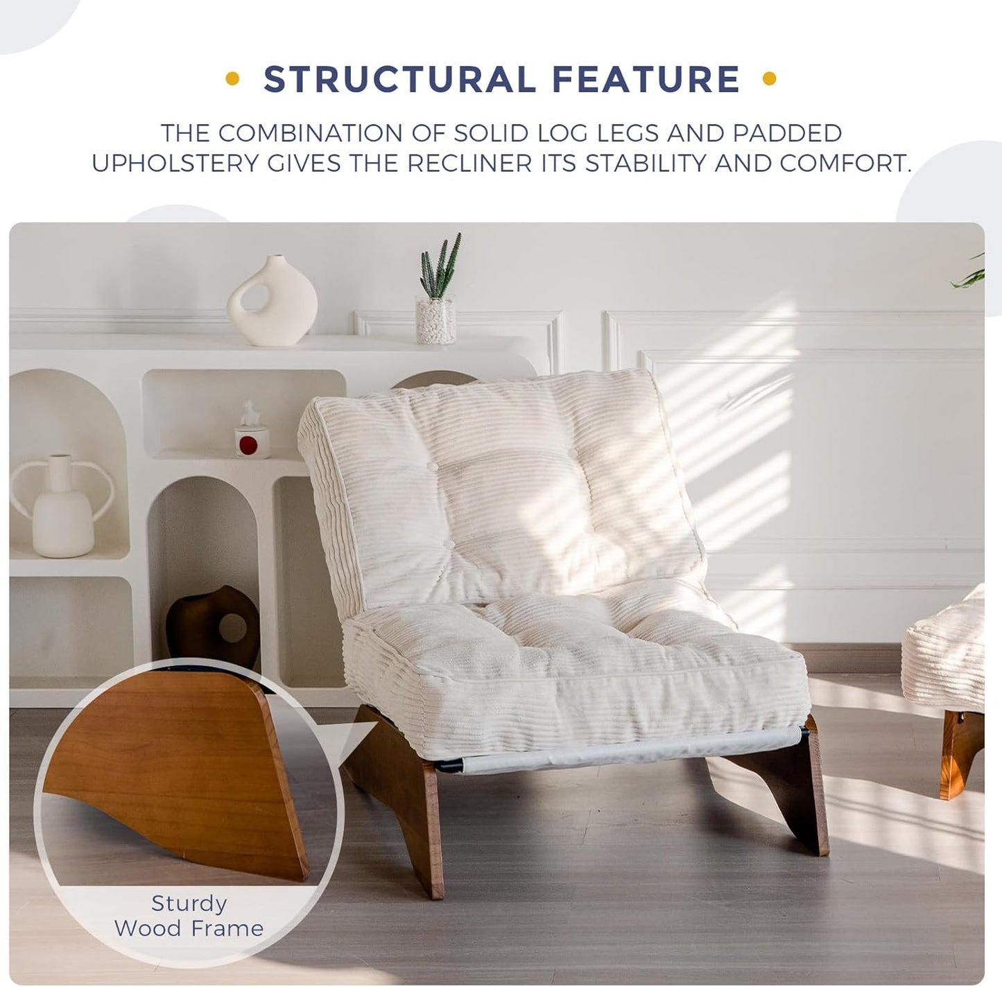 Conjunto de Poltrona com Apoio para os pés