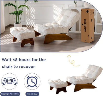 Conjunto de Poltrona com Apoio para os pés