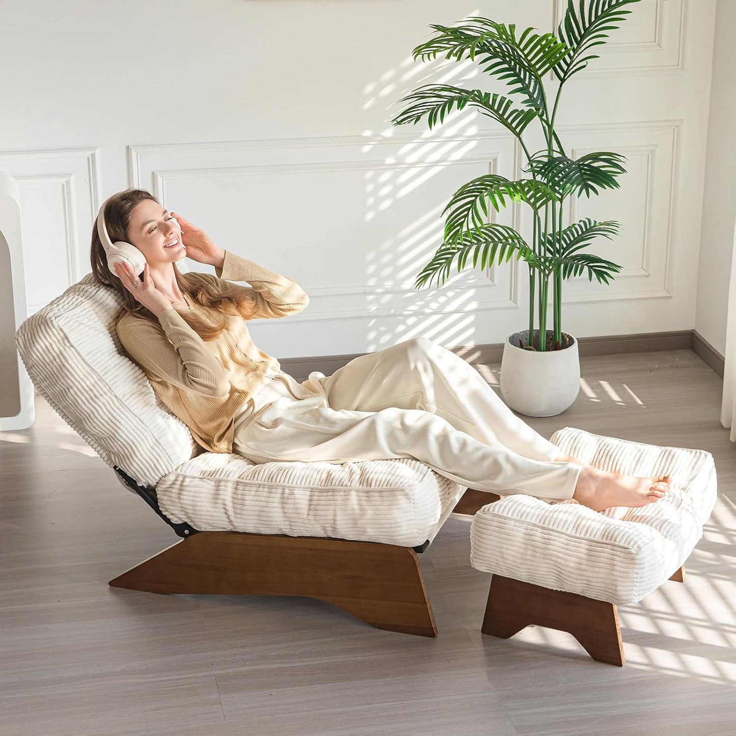 Conjunto de Poltrona com Apoio para os pés