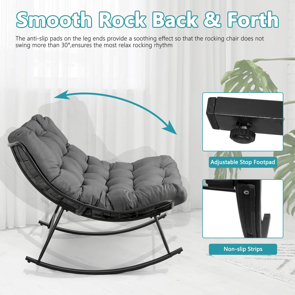 Cadeira de balanço para pátio